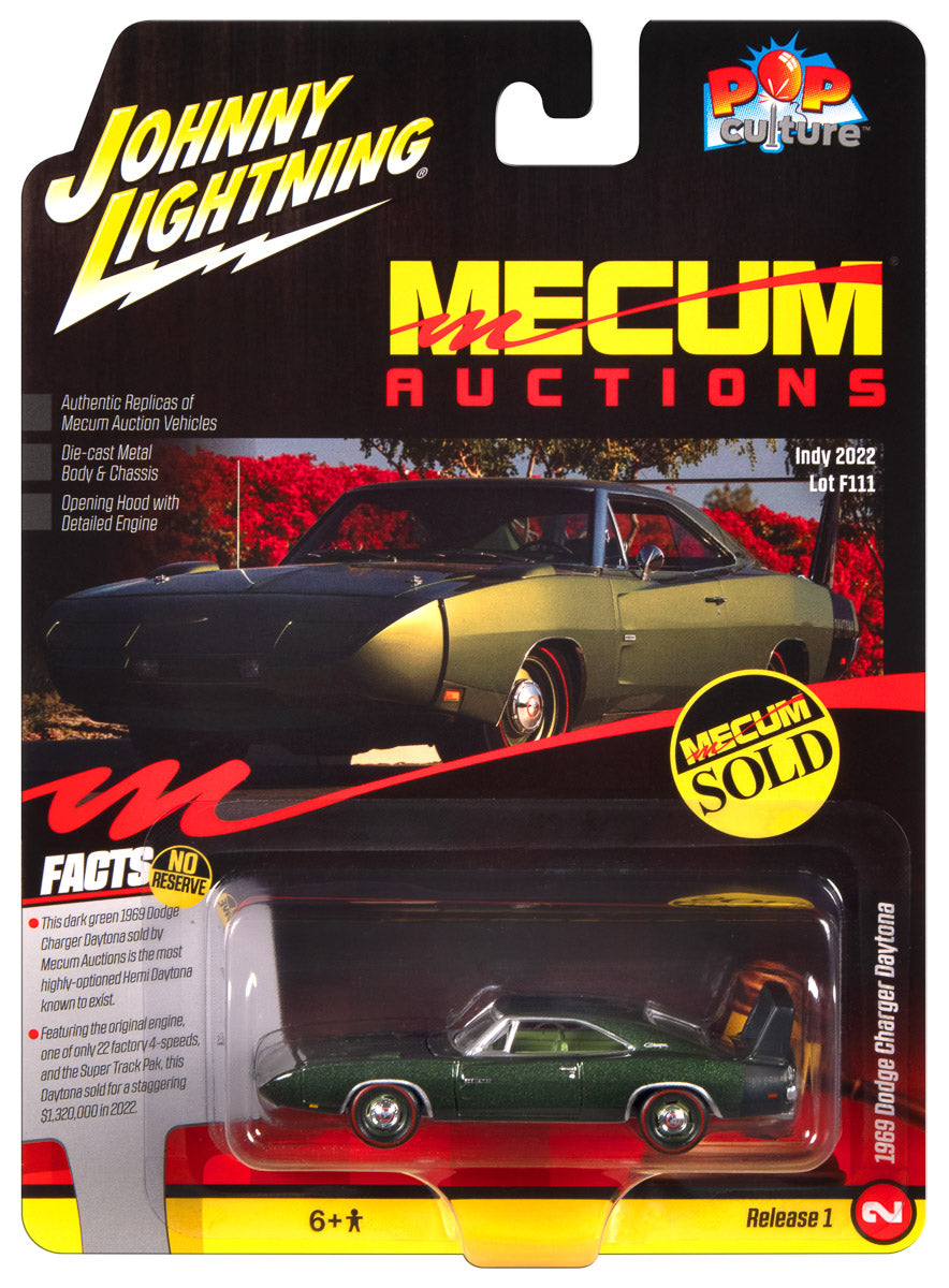 Johnny Lightning Mecum Auctions 1969 Dodge Charger Daytona 1:64 Scale Diecast (JLPC014)