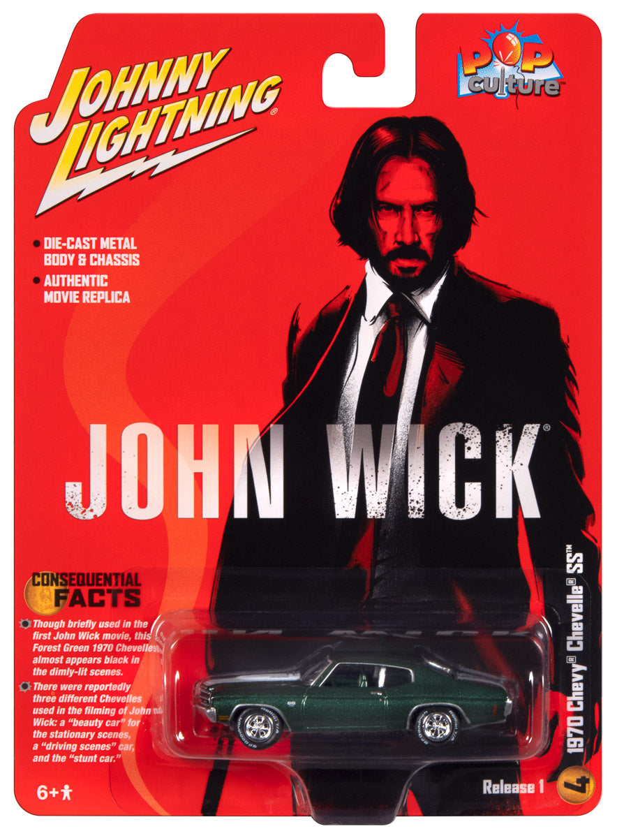 Johnny Lightning John Wick 1970 Chevy Chevelle SS 1:64 Scale Diecast (JLPC014)