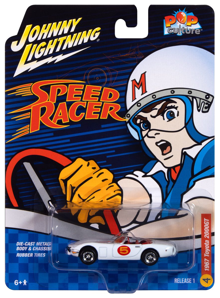 "PRE-ORDER" Johnny Lightning Spinoffs Speed Racer Mach 5 1967 Toyota 2000GT Roadster 1:64 Scale Diecast (DUE APRIL 2025)