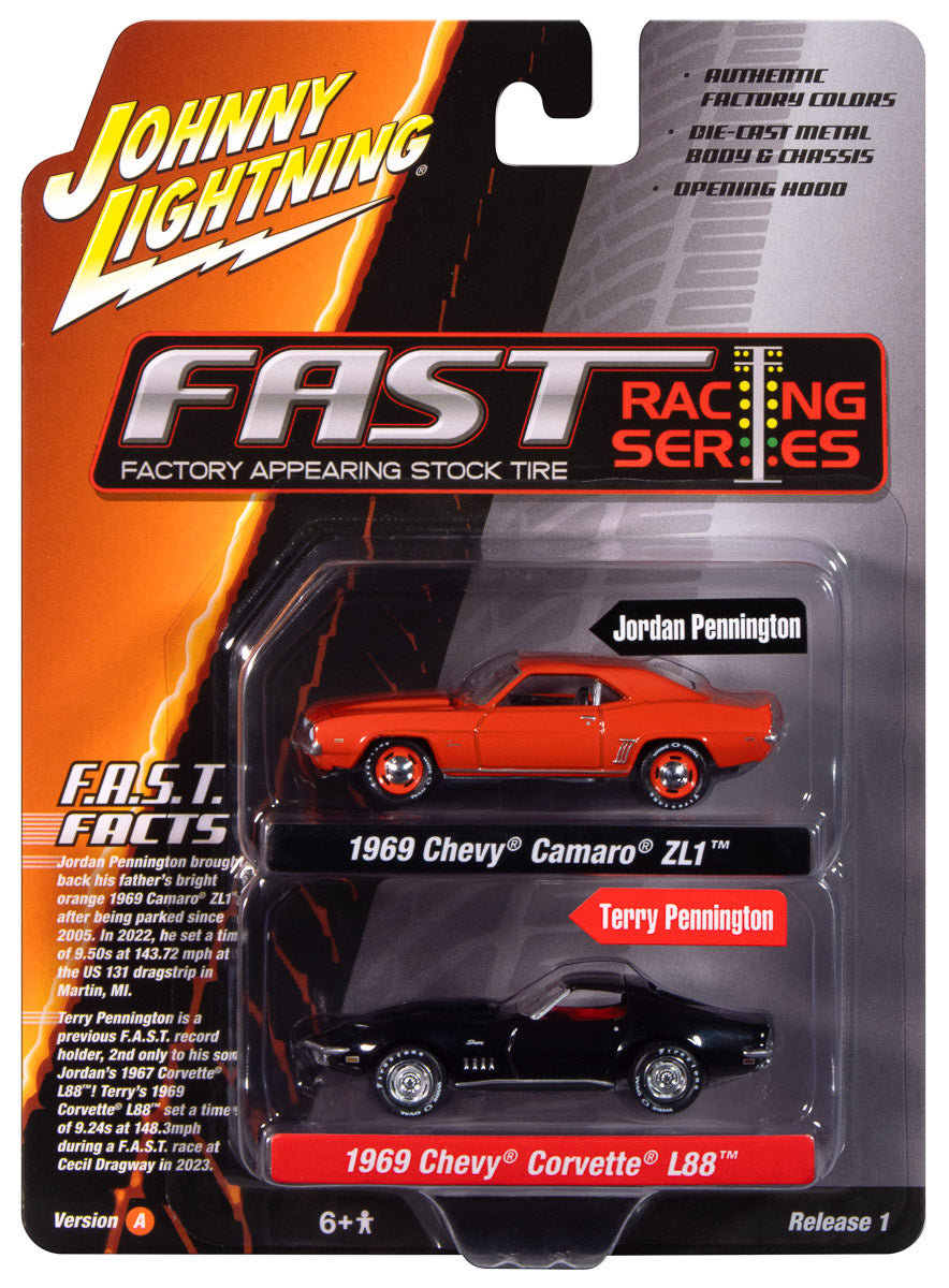 "PRE-ORDER" Johnny Lightning 2024 Release 1 F.A.S.T. Series Version A (2-Pack) 1:64 Scale Diecast (DUE MARCH 2025)