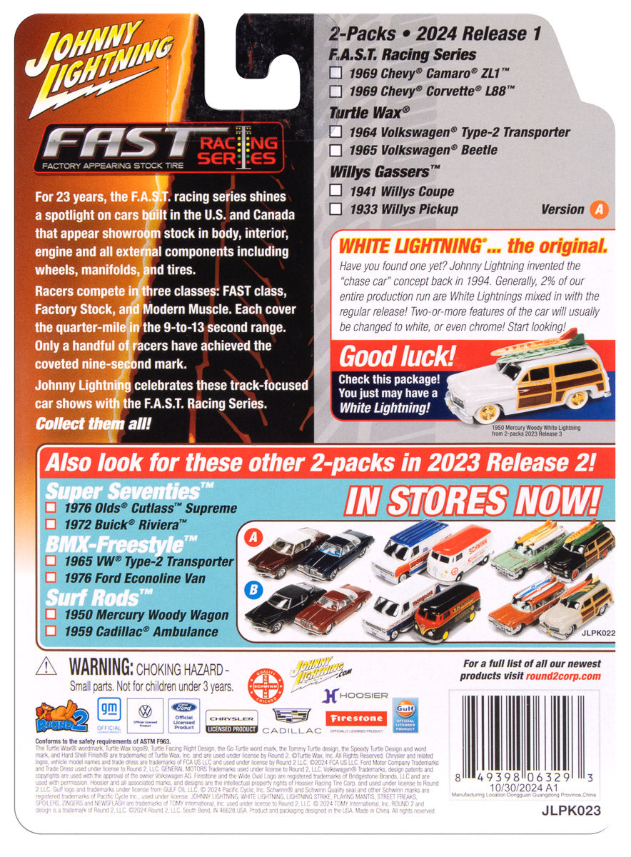 "PRE-ORDER" Johnny Lightning 2024 Release 1 F.A.S.T. Series Version A (2-Pack) 1:64 Scale Diecast (DUE MARCH 2025)