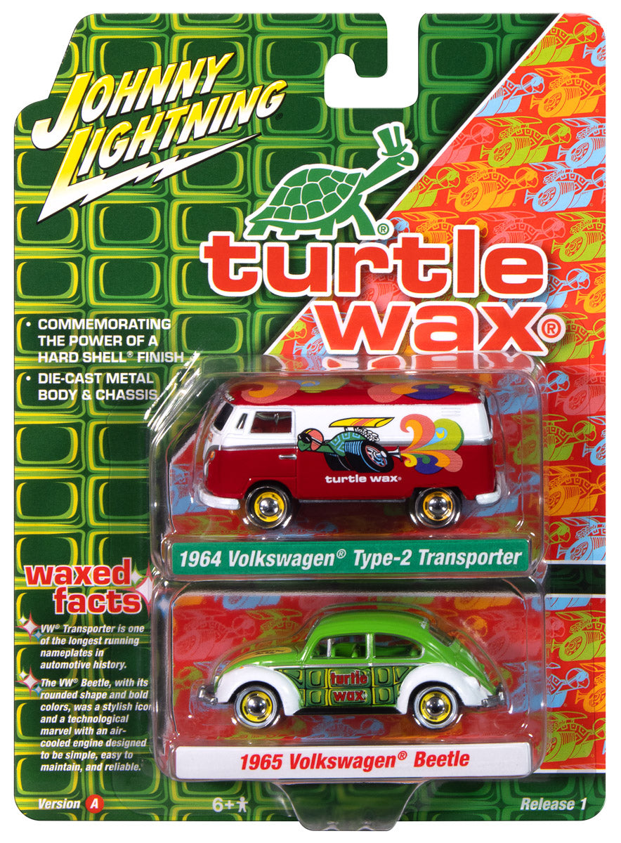 Johnny Lightning 2024 Release 1 Turtle Wax Version A (2-Pack) 1:64 Scale Diecast