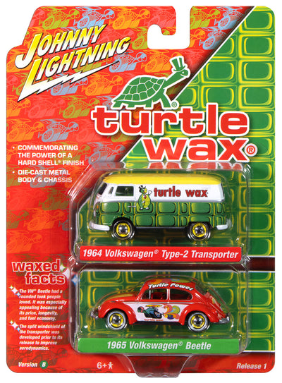 Johnny Lightning 2024 Release 1 Turtle Wax Version B (2-Pack) 1:64 Scale Diecast