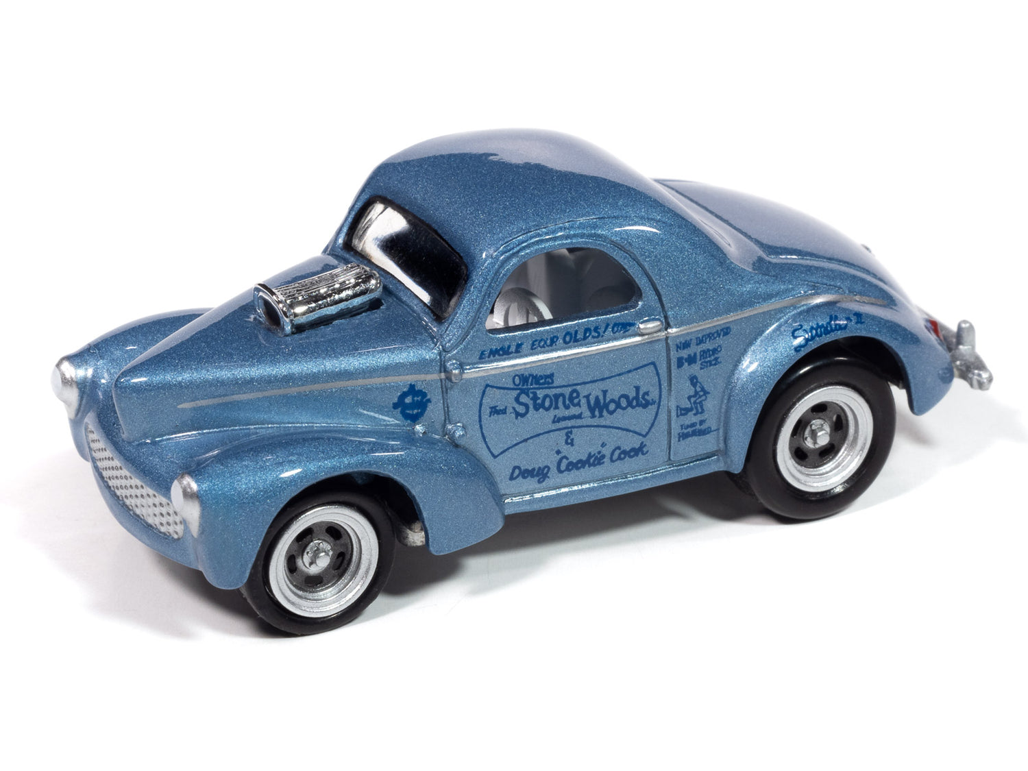 "PRE-ORDER" Johnny Lightning 2024 Release 1 Willys Gassers A (2-Pack) 1:64 Scale Diecast (DUE MARCH 2025)