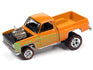 Johnny Lightning Street Freaks 1981 Chevrolet Silverado 10 Fleet Side (Zinger) (Orange Metallic with Lime Flames) 1:64 Scale Diecast