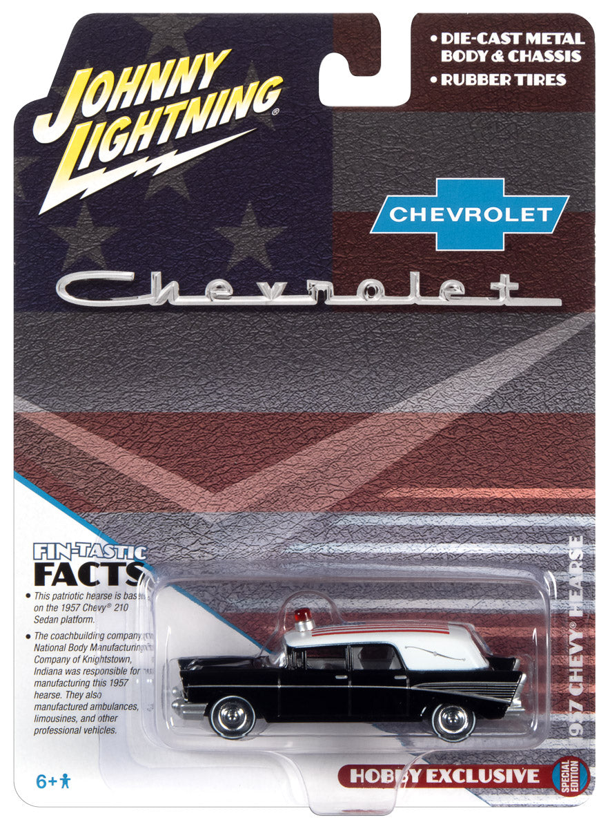 Johnny Lightning 1957 Chevy Hearse 1:64 Scale Diecast