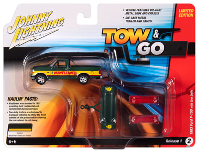 Johnny Lightning 1993 Ford F-150 Truck w/Tow Dolly 1:64 Diecast