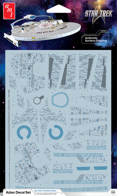 "PRE-ORDER" AMT Star Trek: Wrath of Khan U.S.S. Reliant Aztec Decal Set 1:537 Scale (DUE OCTOBER 2024)