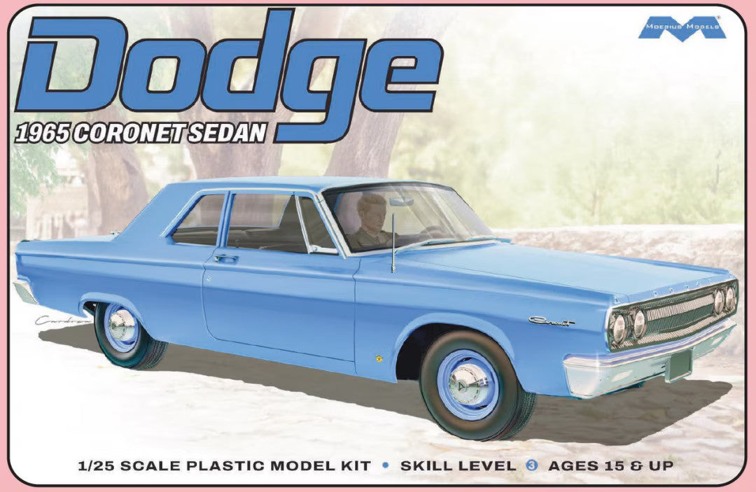 Moebius 1965 Dodge Coronet Sedan 1:25 Scale Model Kit