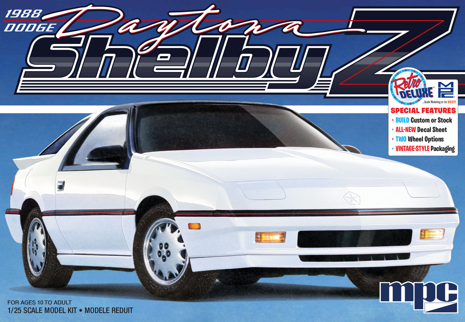 "PRE-ORDER" MPC 1988 Dodge Shelby Daytona 1:25 Scale Model Kit (DUE LATE OCTOBER 2024)