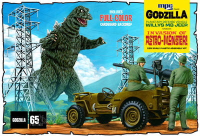 MPC Godzilla Army Jeep 1:25 Scale Model Kit