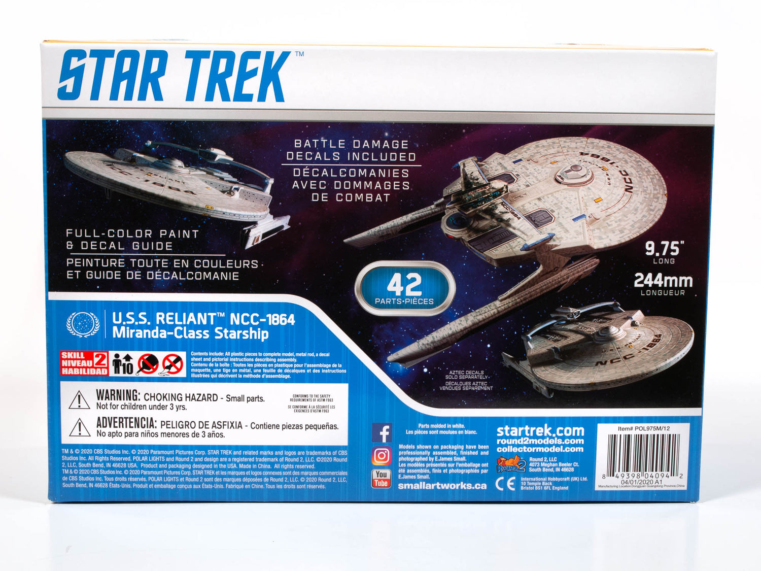 Polar Lights Star Trek U.S.S. Reliant Wrath of Khan Edition 1:1000 Scale Model Kit