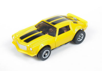 Auto World Xtraction R11 Flamethrower 1971 Chevy Camaro (Yellow) HO Scale Slot Car