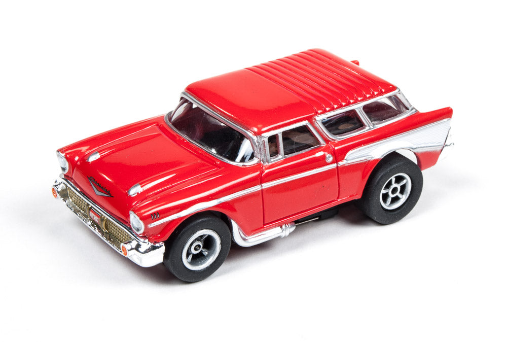 Auto World Xtraction R12 1957 Chevy Nomad Red HO Scale Slot Car