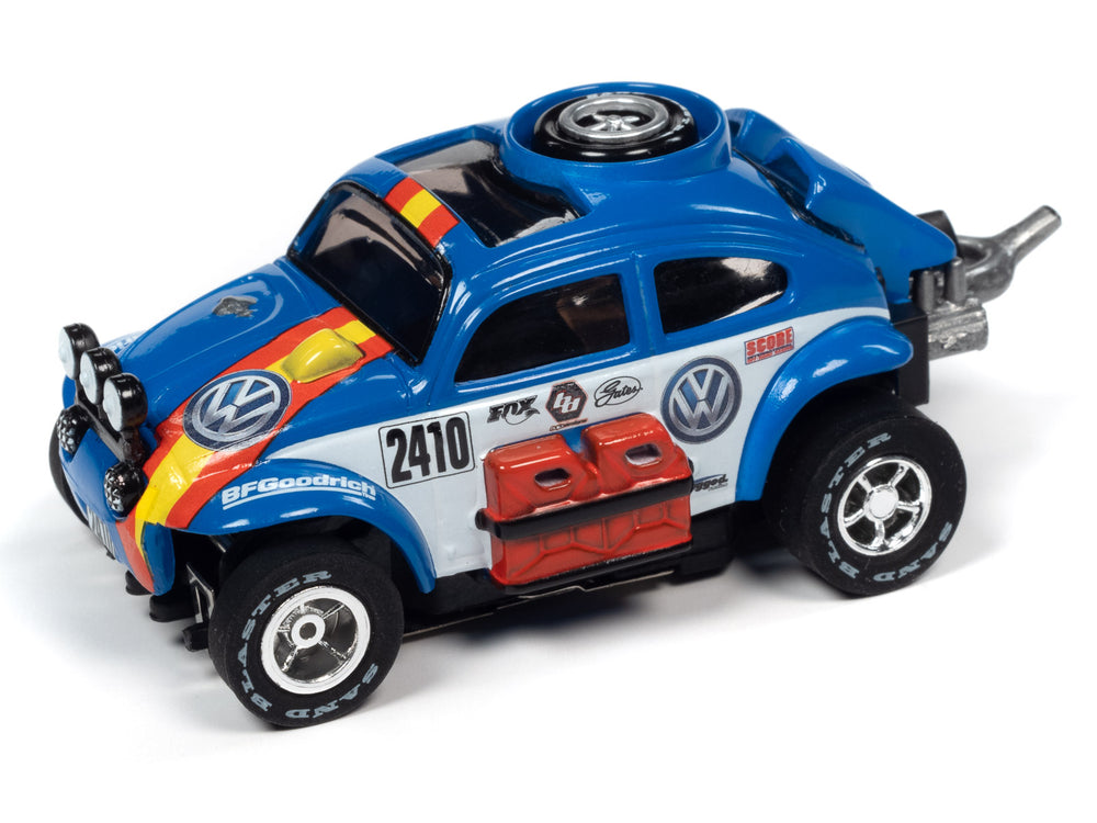 Auto World Xtraction 1965 Volkswagen Baja Bug (blue) HO Scale Slot Car