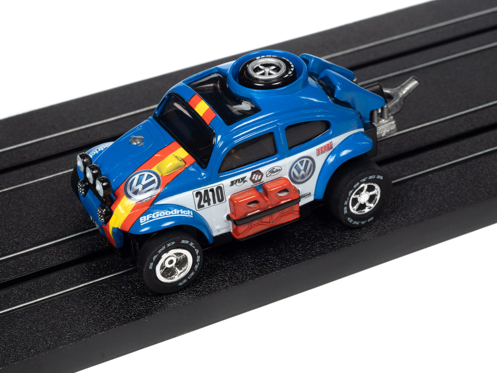 Auto World Xtraction 1965 Volkswagen Baja Bug (blue) HO Scale Slot Car