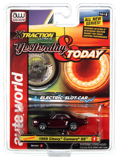 Auto World Xtraction 1969 Camero (Red) HO Scale Slot Car