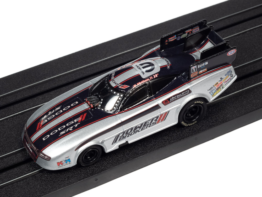 Auto World 4Gear NHRA Matt Hagan - Power Brokers 2022 Dodge Charger Funny Car HO Scale Slot Car