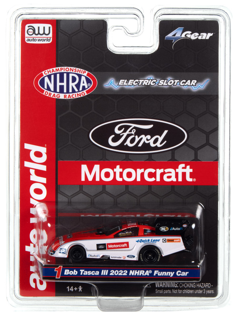 Auto World 4Gear Bob Tasca III - Ford Motorcraft 2022 Ford Mustang GT Funny Car HO Scale Slot Car