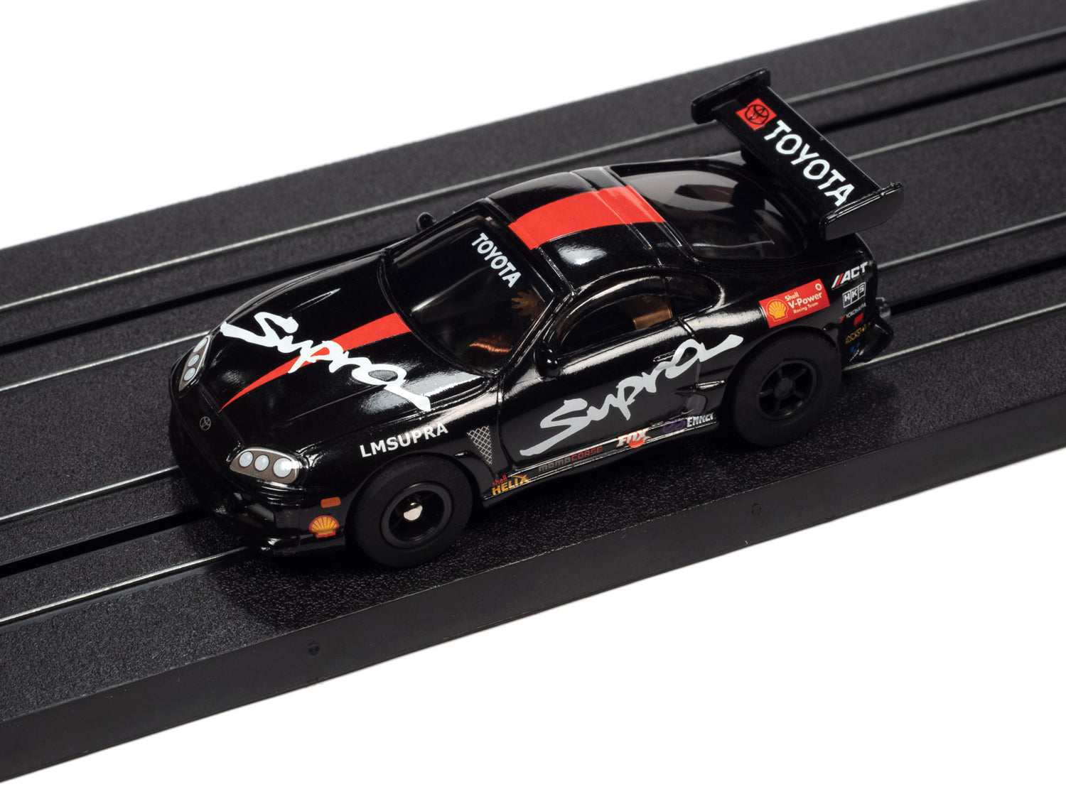 Auto World Xtraction 1994 Toyota Supra (Black) HO Scale Slot Car