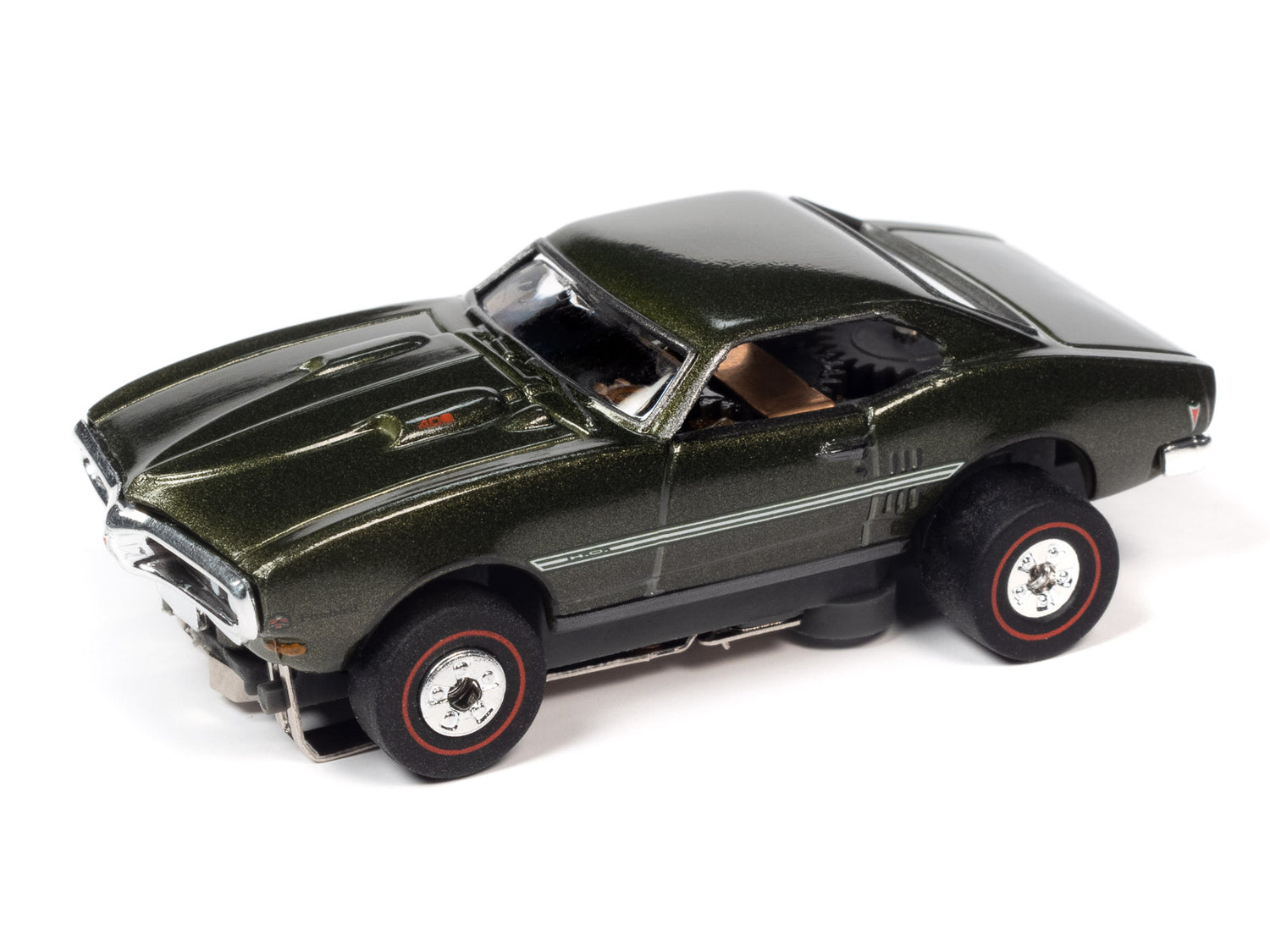 Auto World Thunderjet 1968 Pontiac Firebird (Green) HO Scale Slot Car