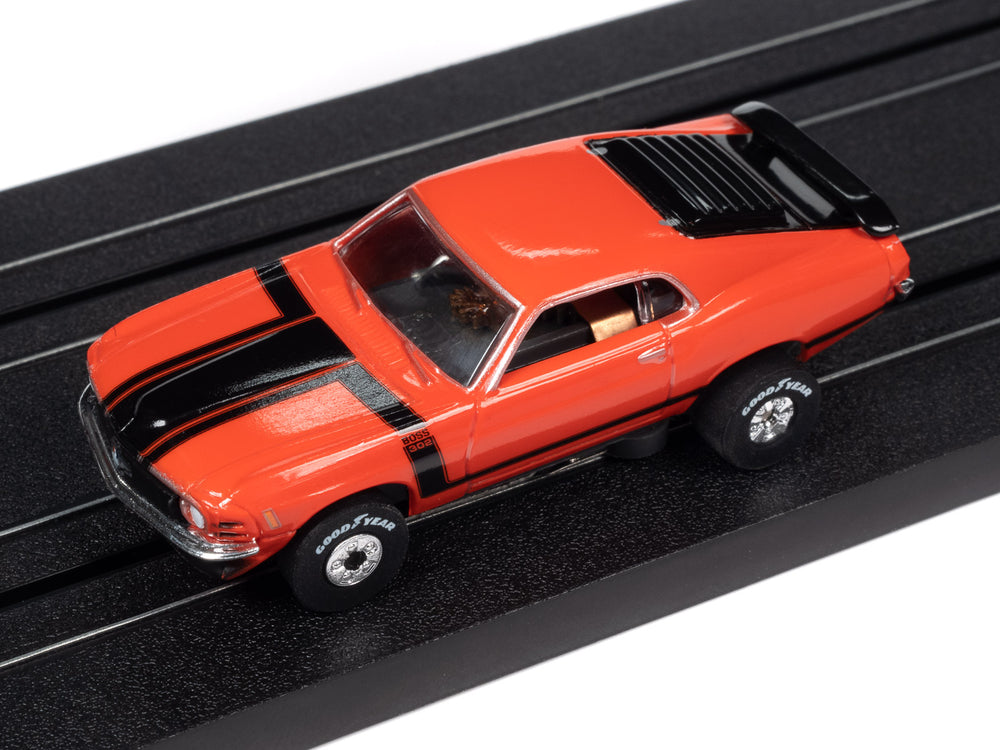 Auto World Thunderjet Tasca Ford 1970 Mustang Boss 302 (Red) HO Slot Car