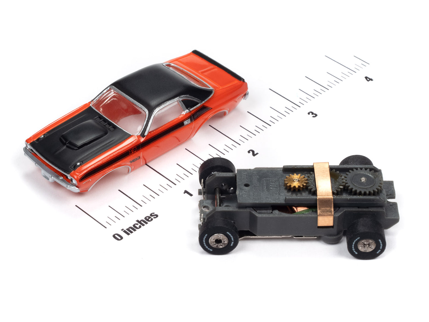 Auto World Thunderjet 1970 Dodge Challenger (Hemi Orange) HO Scale Slot Car