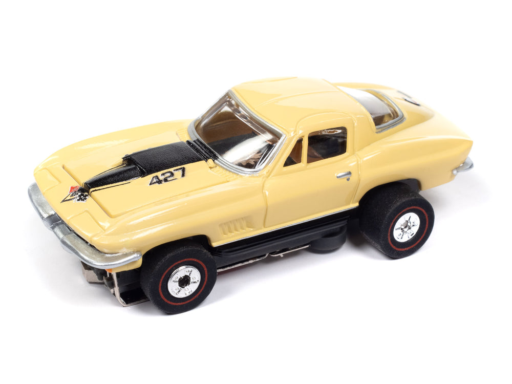 "PRE-ORDER" Auto World Thunderjet 1967 Chevy Corvette Coupe - Sunfire Yellow HO Scale Slot Car (DUE OCTOBER 2024)