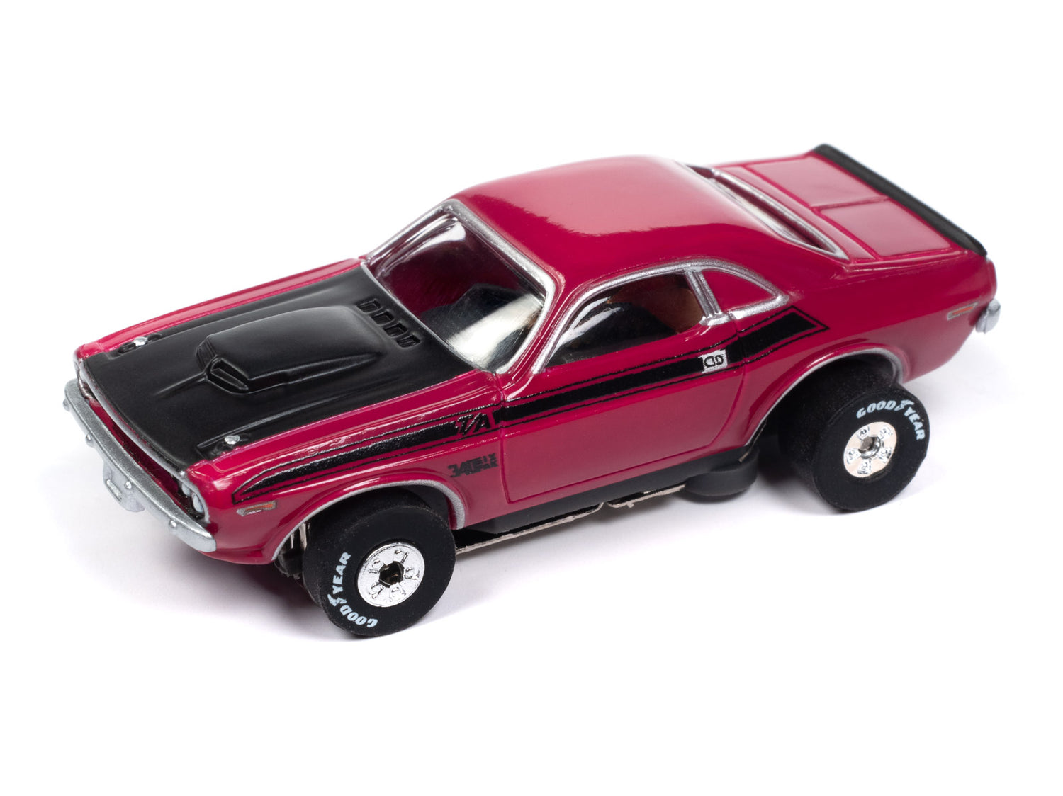 Auto World Thunderjet 1970 Dodge Challenger T/A - Panther Pink HO Scale Slot Car