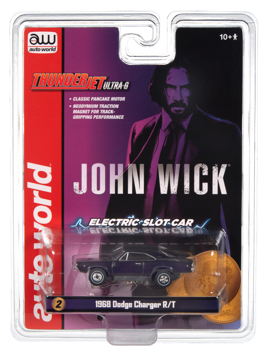 Auto World Thunderjet John Wick 1968 Dodge Charger HO Scale Slot Car