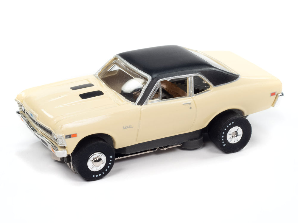 "PRE-ORDER" Auto World Thunderjet 1969 Chevy Nova (Cream) HO Scale Slot Car (DUE JANUARY 2025)