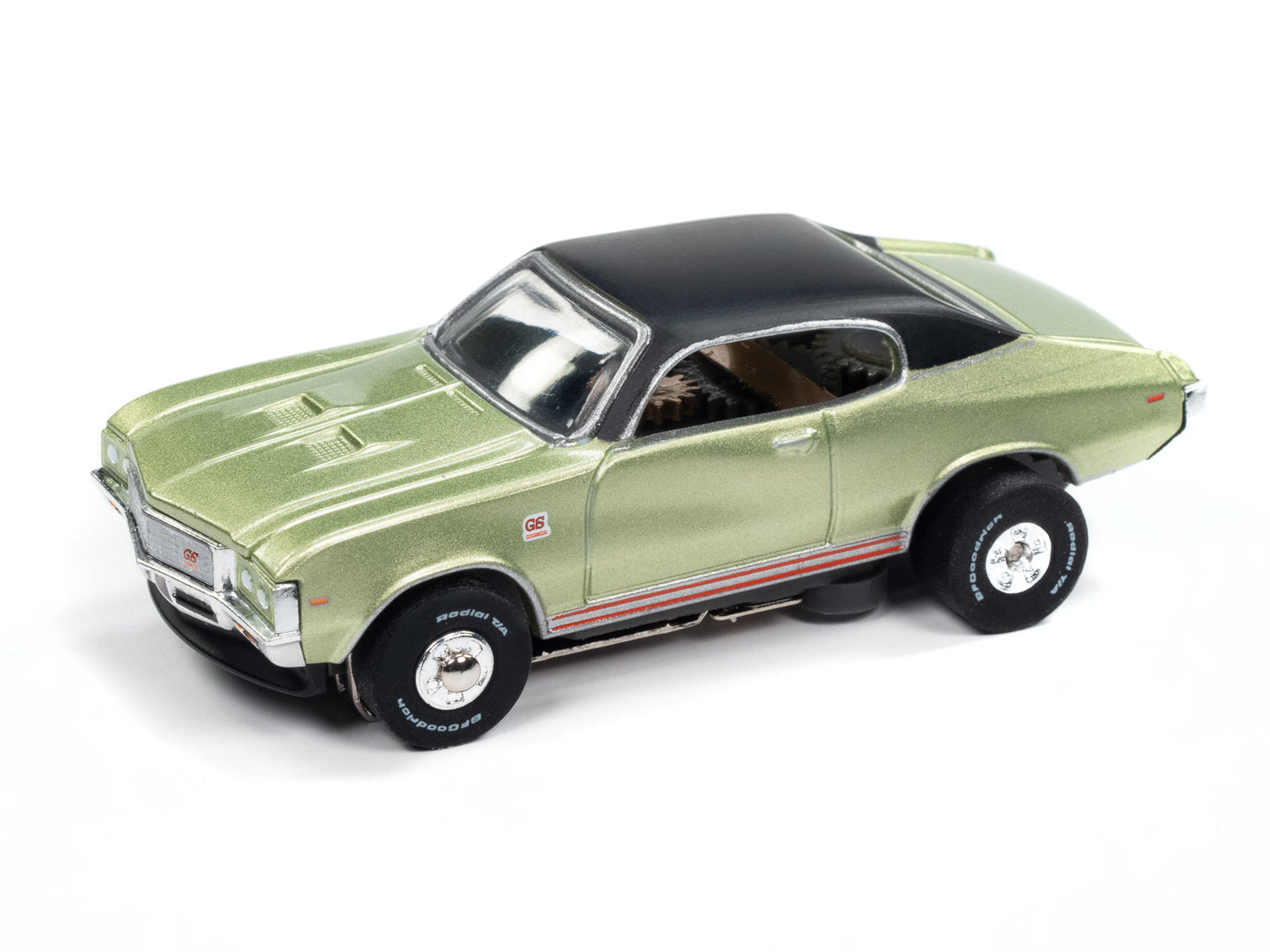 "PRE-ORDER" Auto World Thunderjet 1972 Buick GS (Green) HO Scale Slot Car (DUE JANUARY 2025)