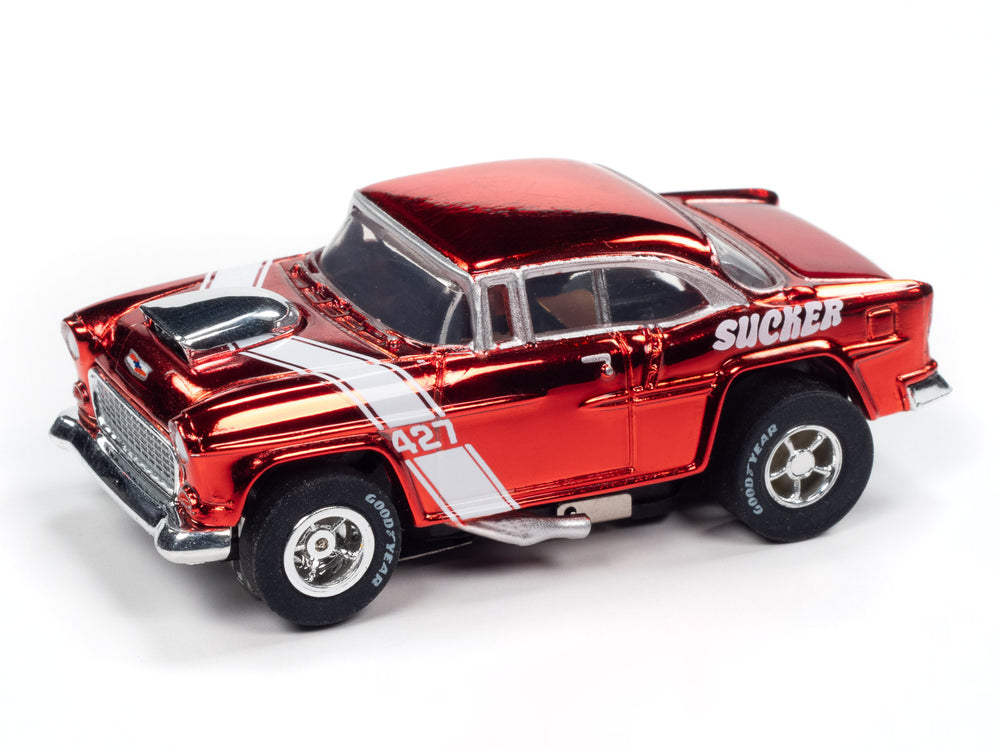 "PRE-ORDER" Auto World Xtraction 1955 Chevrolet Bel Air (Red) HO Scale Slot Car (DUE JANUARY 2025)