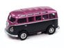 "PRE-ORDER" Auto World Xtraction 1965 VW Samba Bus (Black/Purple) HO Scale Slot Car (DUE JANUARY 2025)