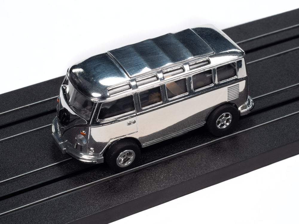 Auto World Xtraction 1965 VW Samba Bus (Blue) HO Scale Slot Car