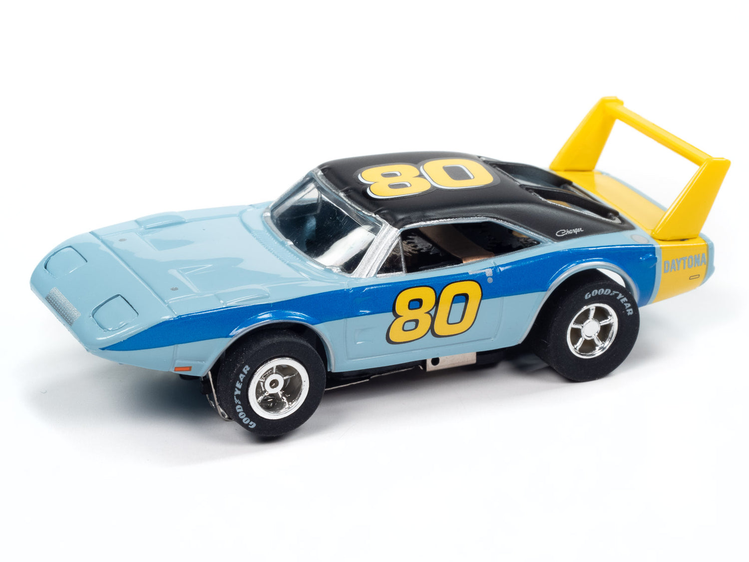 "PRE-ORDER" Auto World Xtraction 1969 Dodge Daytona (Blue/Yellow) HO Scale Slot Car (DUE JANUARY 2025)