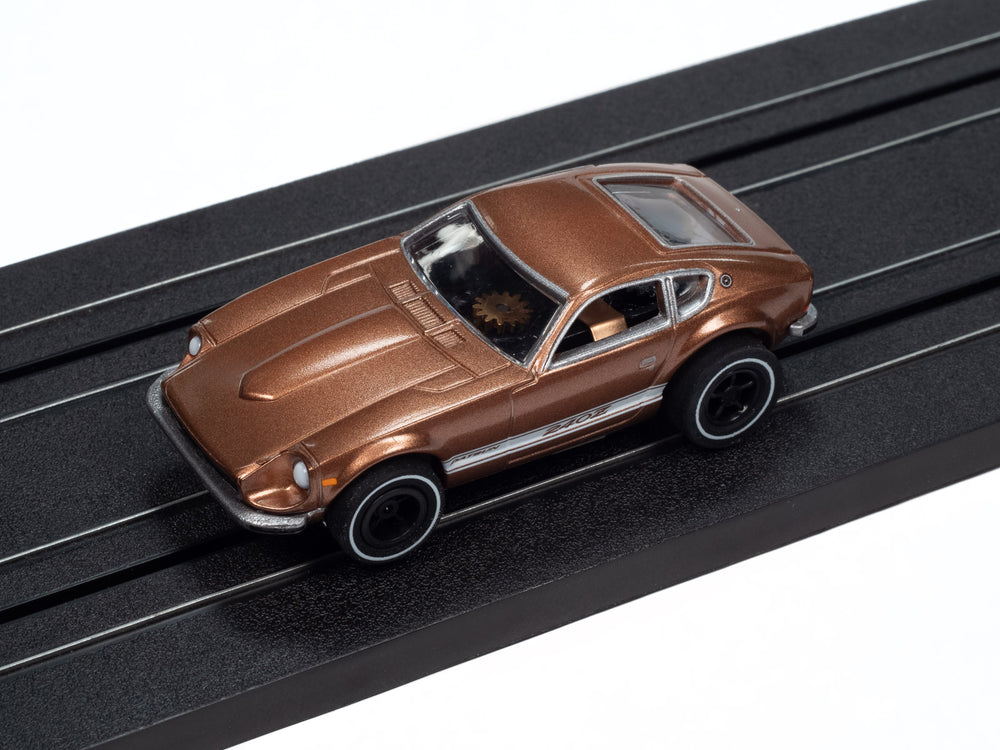 "PRE-ORDER" Auto World Xtraction 1973 Datsun 240z (Brown) HO Scale Slot Car (DUE JANUARY 2025)