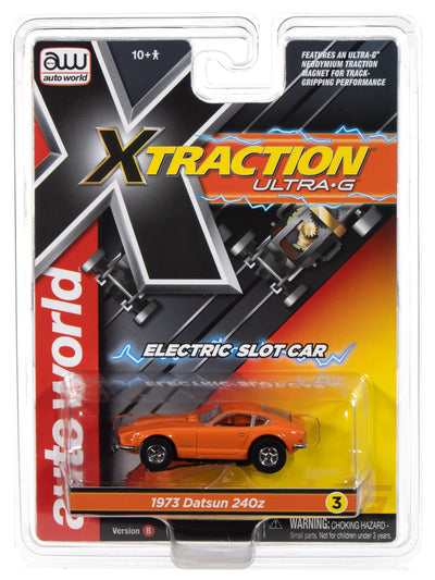 Auto World Xtraction 1973 Datsun 240z (Orange) HO Scale Slot Car