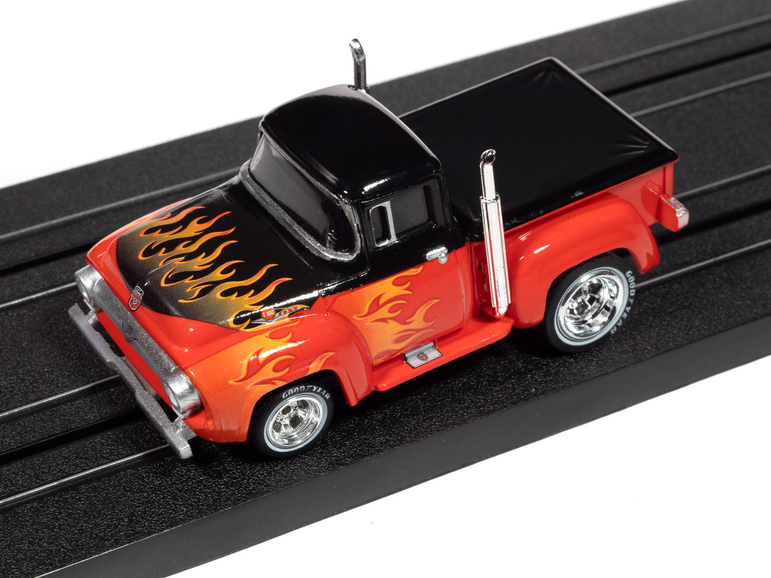 "PRE-ORDER" Auto World 4Gear 1956 Ford F100 Pickup (Red) HO Scale Slot Car (DUE JANUARY 2025)