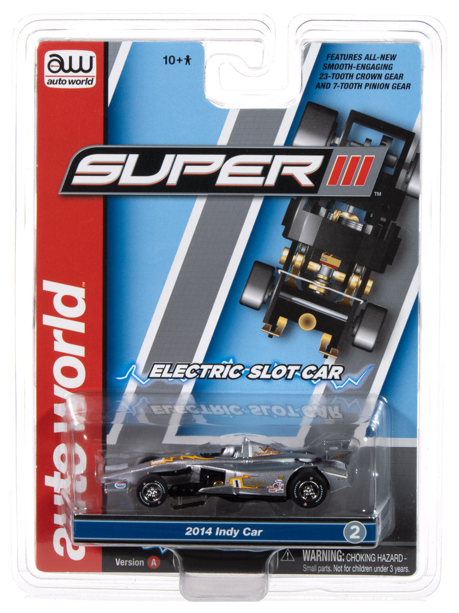 "PRE-ORDER" Auto World Super III 2014 Indy Car Johnny Lightning Special #1 (Gray) HO Scale Slot Car (DUE JANUARY 2025)