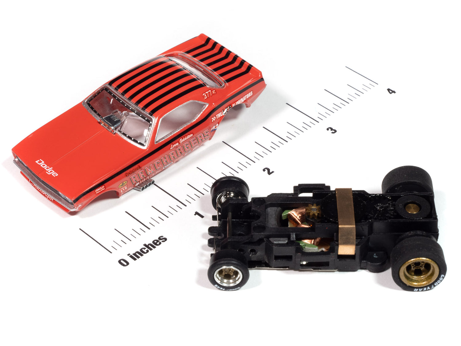 "PRE-ORDER" Auto World 4Gear 1970 Dodge Challenger Ramcharger (Red) HO Scale Slot Car (DUE JANUARY 2025)