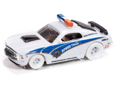 Auto World 4Gear 1970 Ford Mustang Highway Patrol Car (iWheels) HO Scale Slot Car