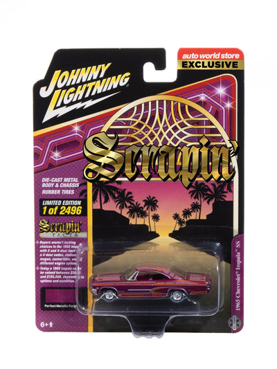 Johnny Lightning 1965 Chevy Impala SS Lowrider (Perfect Metallic Purple) (Auto World Store Exclusive) 1:64 Diecast