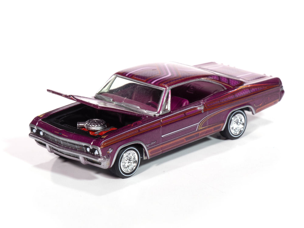 "PRE-ORDER" Johnny Lightning 1965 Chevy Impala SS Lowrider (Perfect Metallic Purple) (Auto World Store Exclusive) 1:64 Diecast (DUE MARCH 2025)