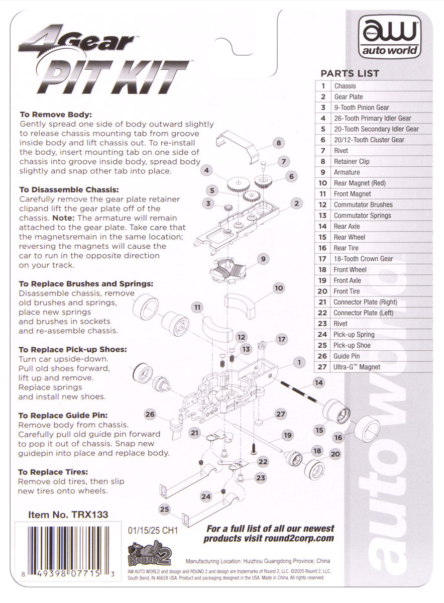 Auto World 4Gear Pit Kit