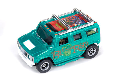 Auto World Xtraction R10 Hummer H2 (Aqua) Rat Fink HO Scale Slot Car