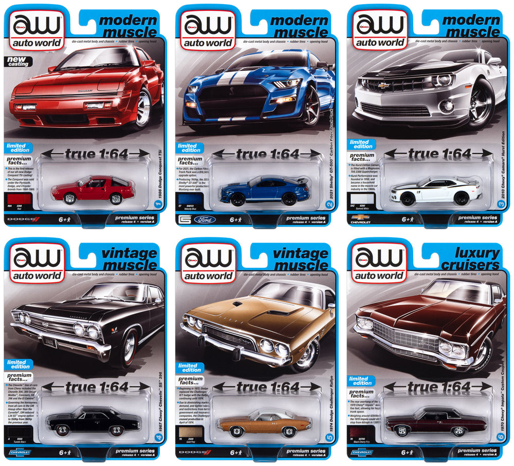 Auto World Premium 2022 Release 4 Set A (6-Car Sealed Case) 1:64