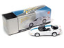 Johnny Lightning 1994 Pontiac Firebird T/A - 25th Anniversary Edition (Gloss White w/Blue Hood) with Collector Tin 1:64 Diecast