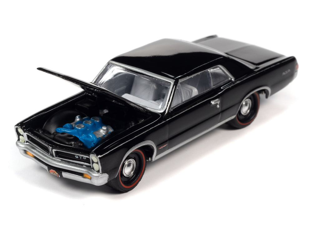 Johnny Lightning Muscle Cars 1965 Pontiac GTO (MCACN) (Gloss Black) 1:64 Scale Diecast