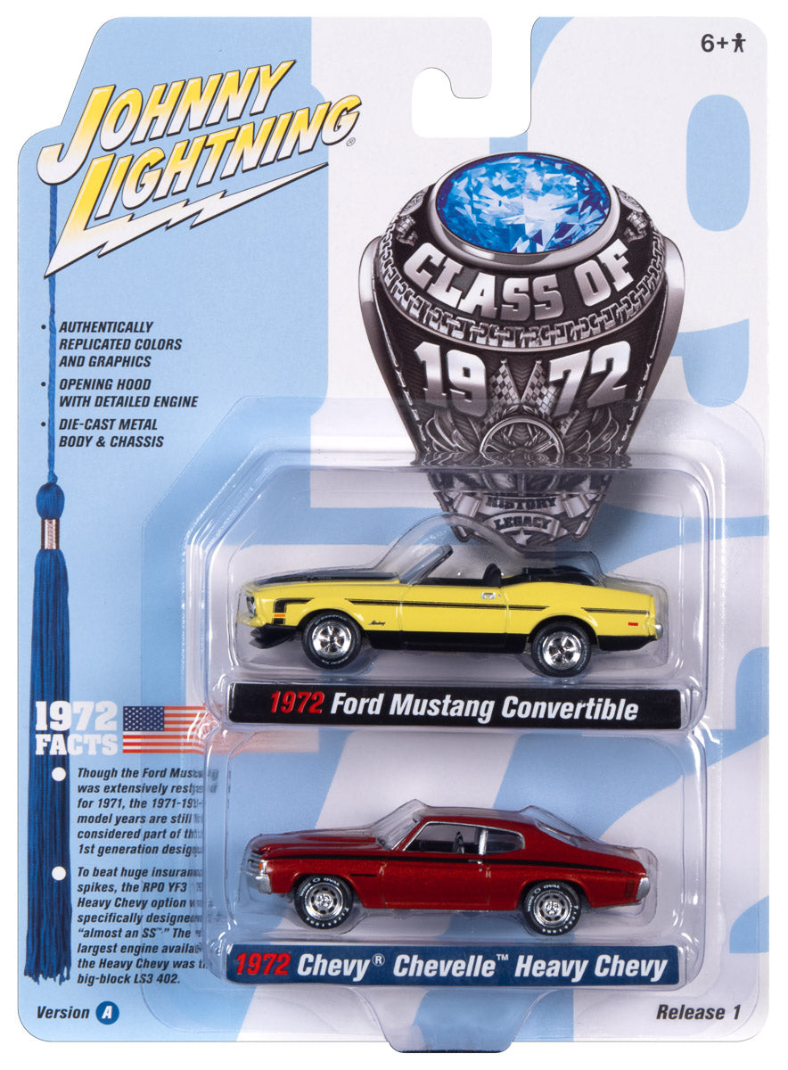 Johnny Lightning 2022 Release 1 Class of 1972 A (2-Pack) 1:64 Scale Di